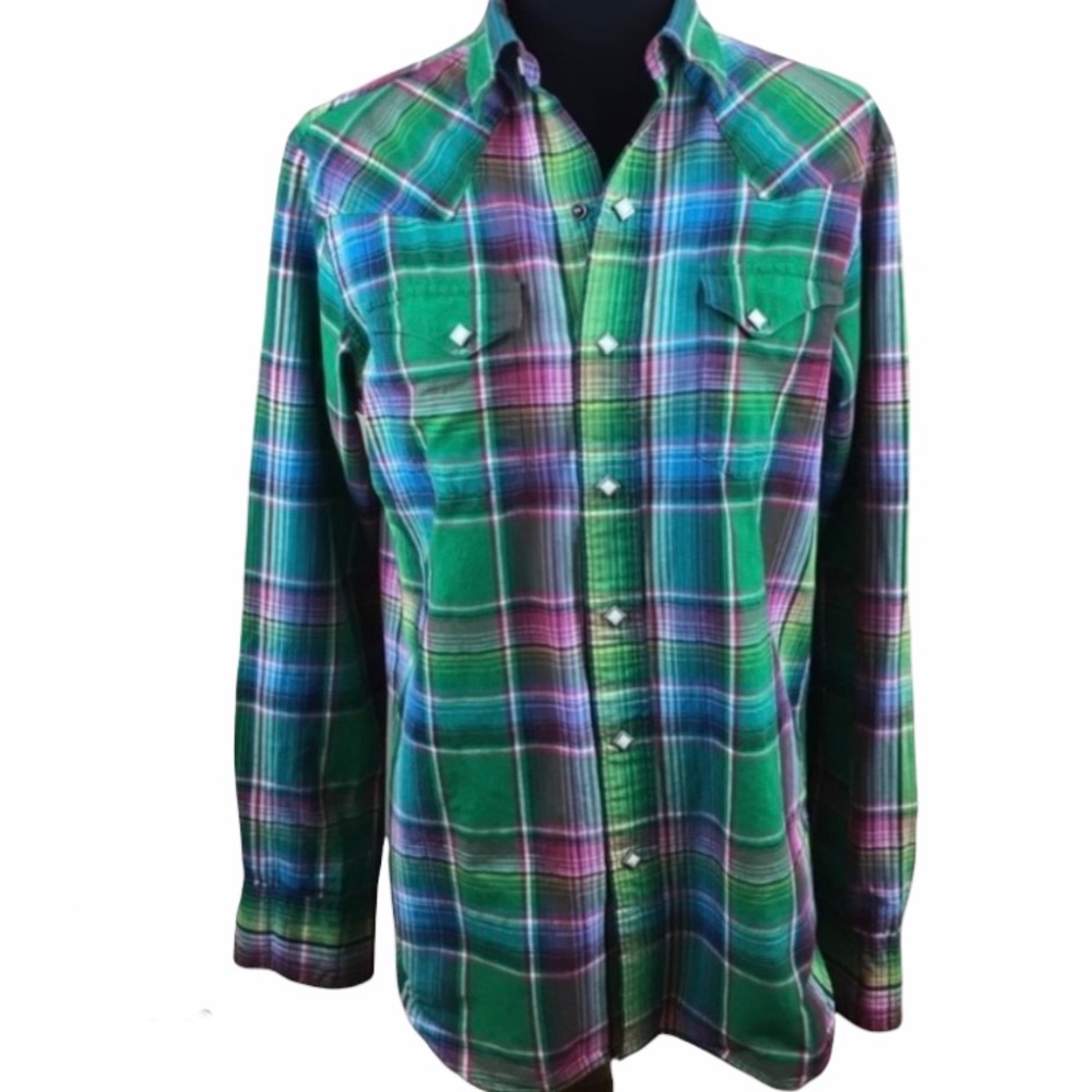 Western Pearl Snap Button Polo Ralph Lauren